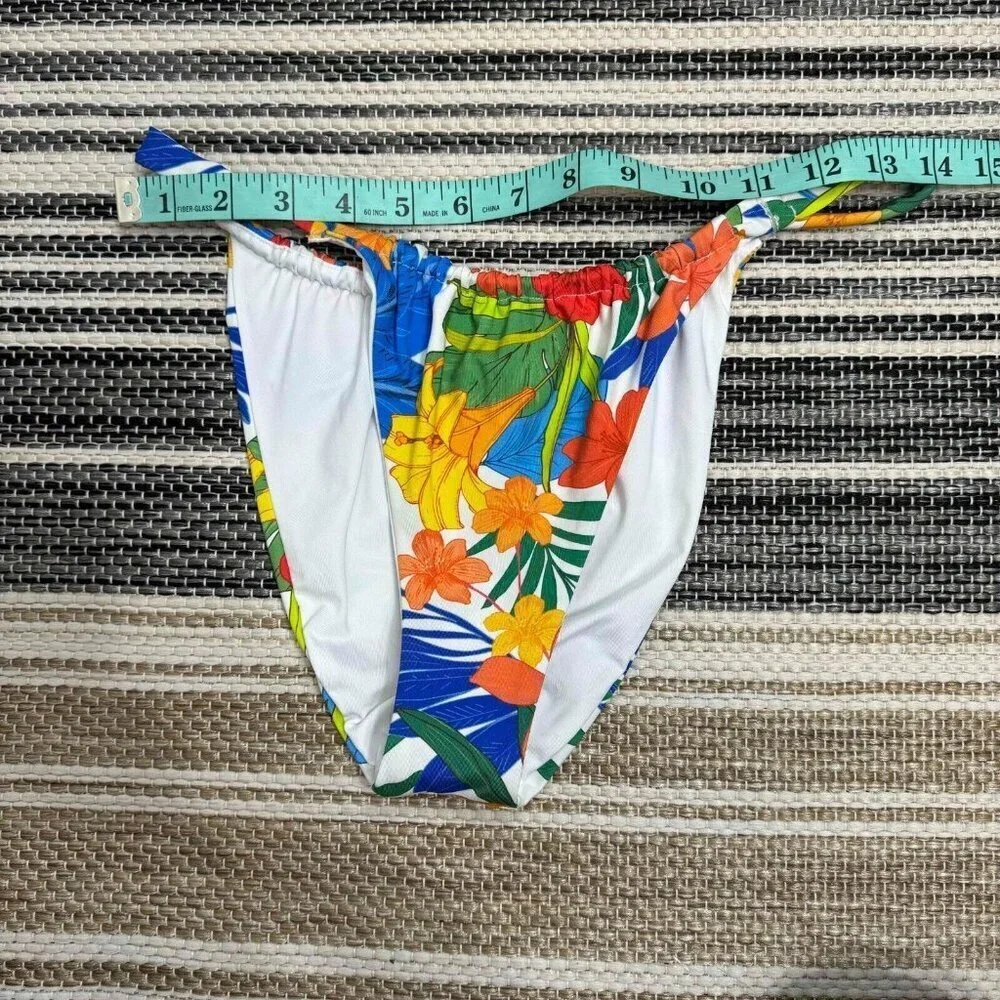 Hurley 2-Piece Swimsuit‎ Beach Botanicical 2-Way Top Cheeky Bottom Multi SIze L